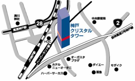 兵庫県ボランティア協会の地図